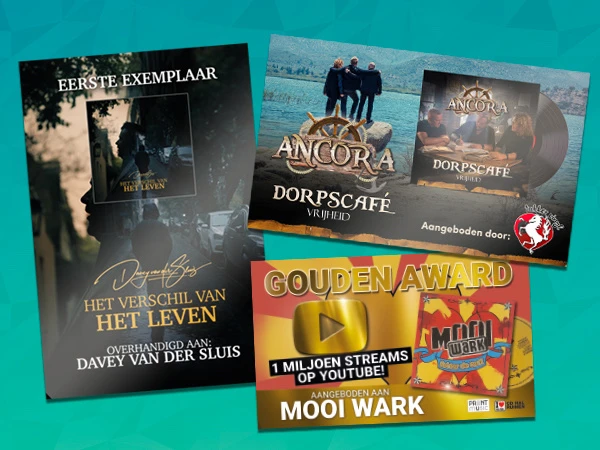 Awards en promotiemateriaal