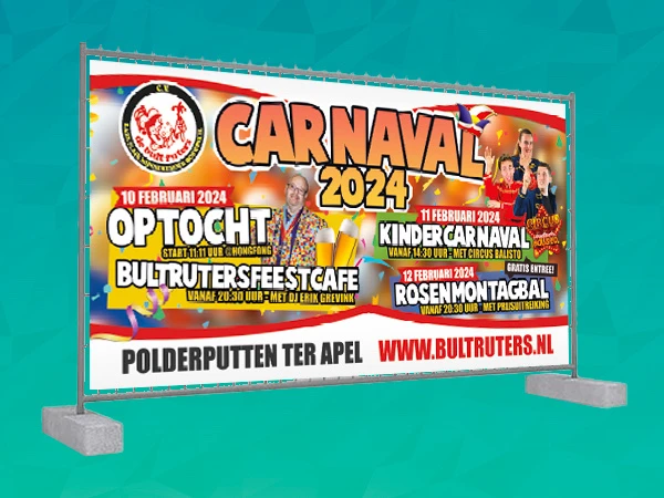 Maatwerk spandoeken en hekwerkbanners