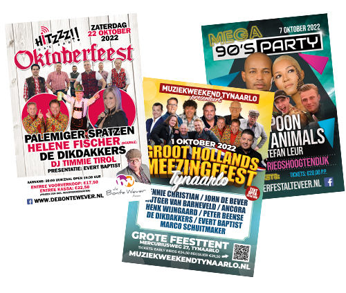 Artiestpromotie.nl uw adres voor het ontwerpen en drukken van posters!